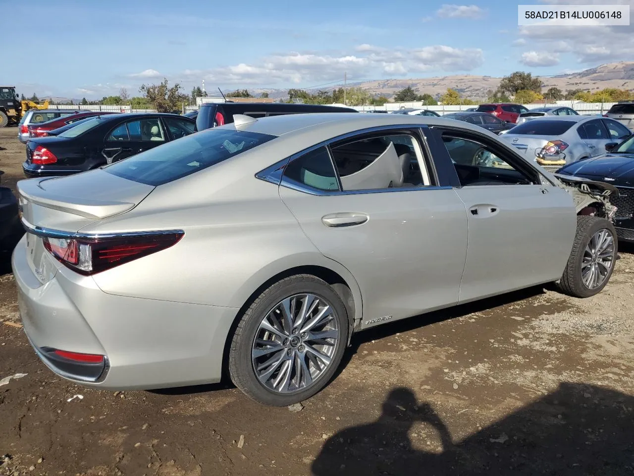 2020 Lexus Es 300H VIN: 58AD21B14LU006148 Lot: 80252524