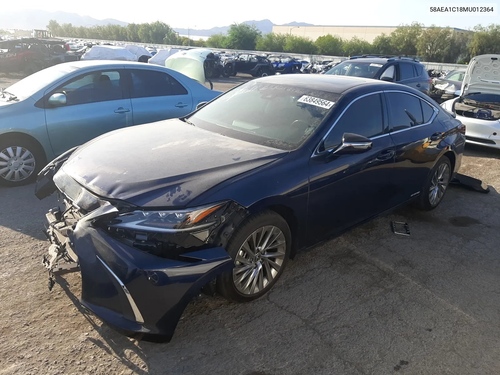 2021 Lexus Es 300H Luxury VIN: 58AEA1C18MU012364 Lot: 63849564