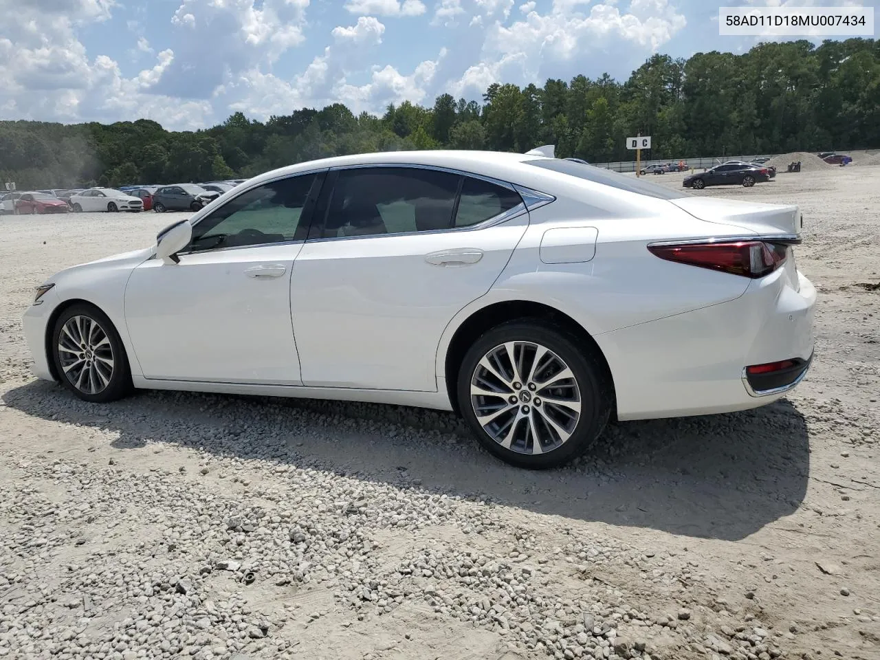 2021 Lexus Es 250 Base VIN: 58AD11D18MU007434 Lot: 68910534