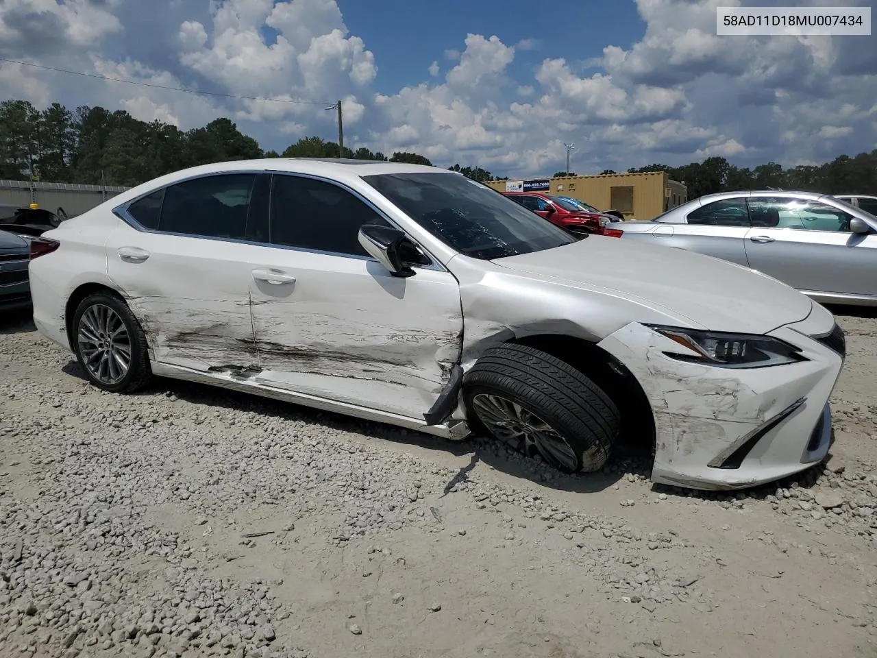 2021 Lexus Es 250 Base VIN: 58AD11D18MU007434 Lot: 68910534