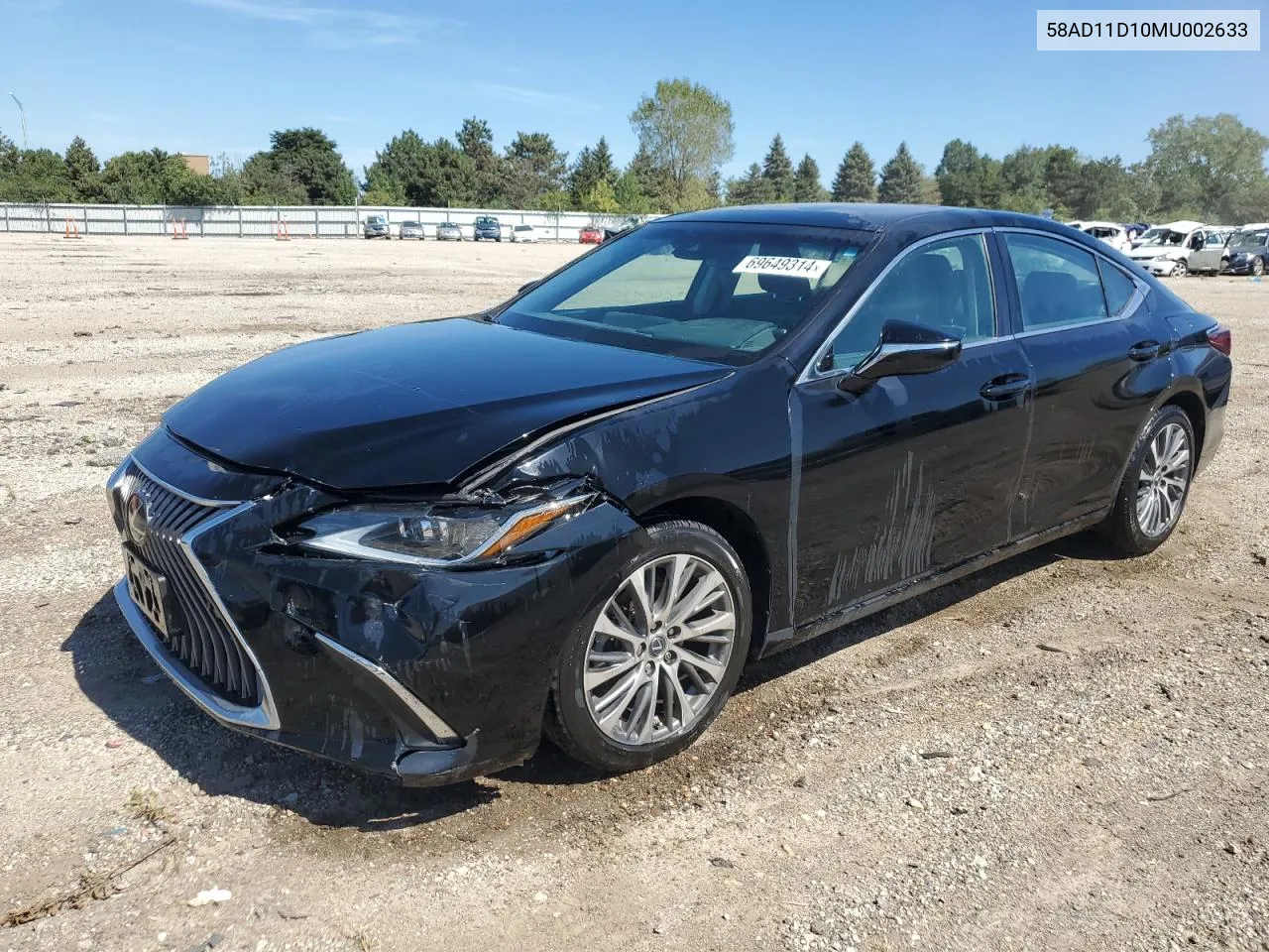 2021 Lexus Es 250 Base VIN: 58AD11D10MU002633 Lot: 69649314