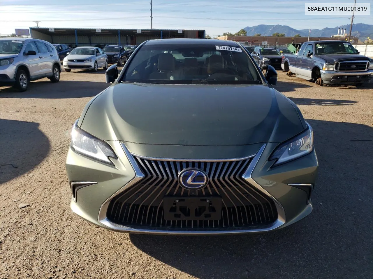 2021 Lexus Es 300H Luxury VIN: 58AEA1C11MU001819 Lot: 72470714