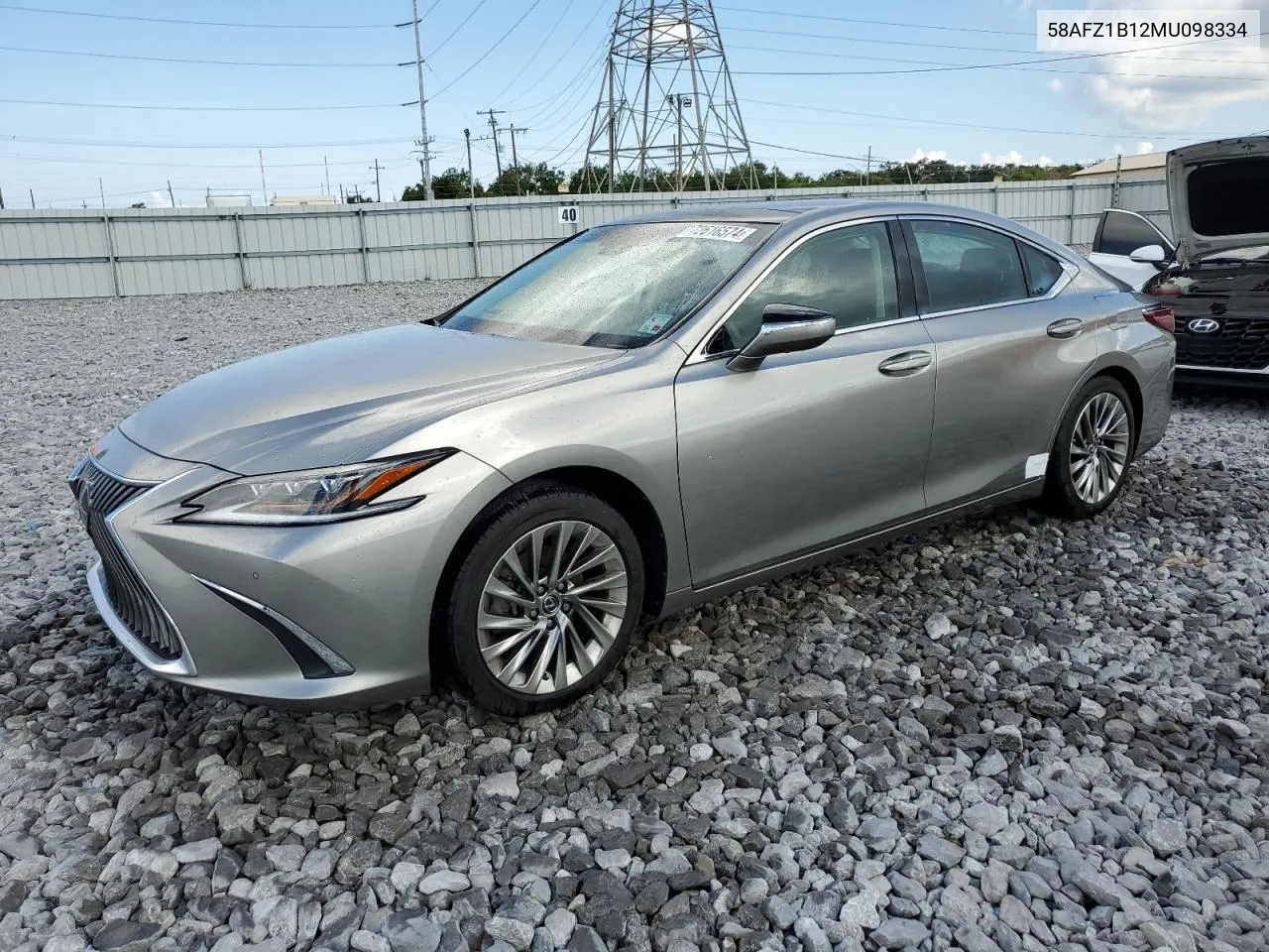 2021 Lexus Es 350 Base VIN: 58AFZ1B12MU098334 Lot: 72616574