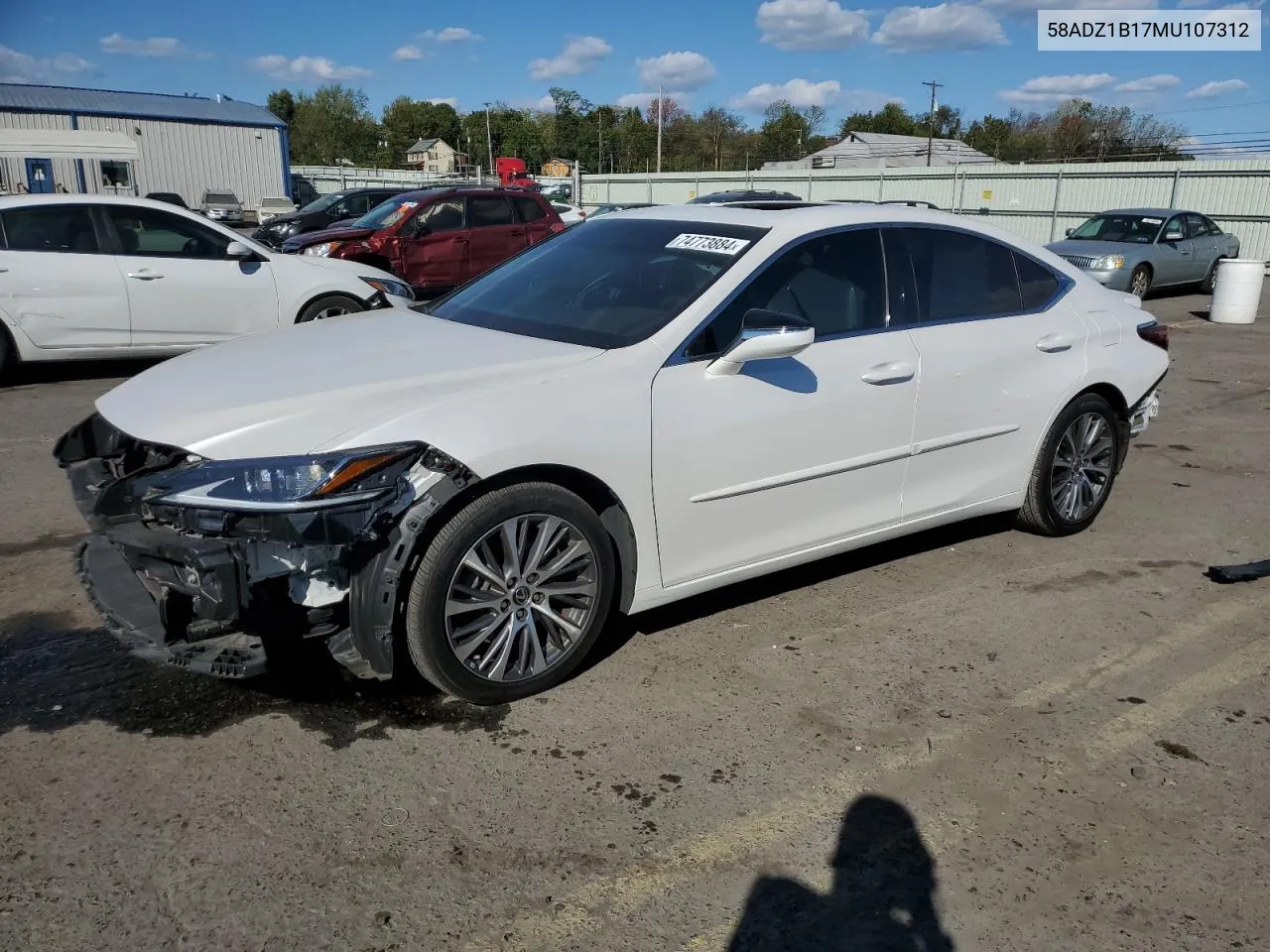 2021 Lexus Es 350 Base VIN: 58ADZ1B17MU107312 Lot: 74773884