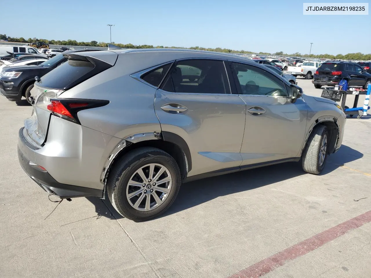 2021 Lexus Nx 300 Base VIN: JTJDARBZ8M2198235 Lot: 76343434