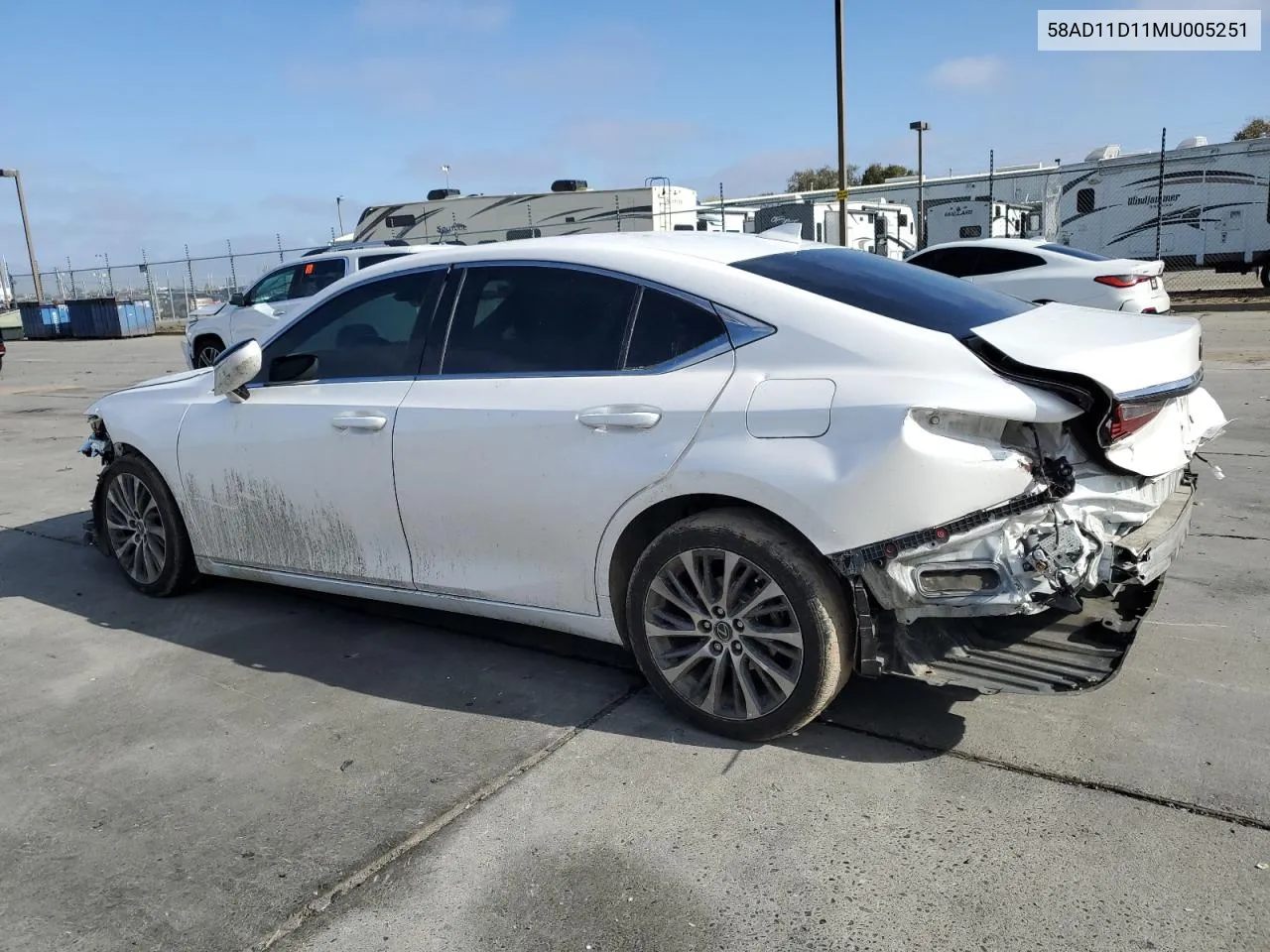 2021 Lexus Es 250 Base VIN: 58AD11D11MU005251 Lot: 80706984