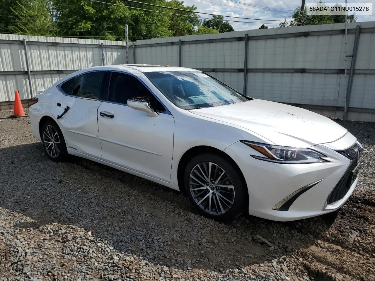 2022 Lexus Es 300H Base VIN: 58ADA1C11NU015278 Lot: 58109634