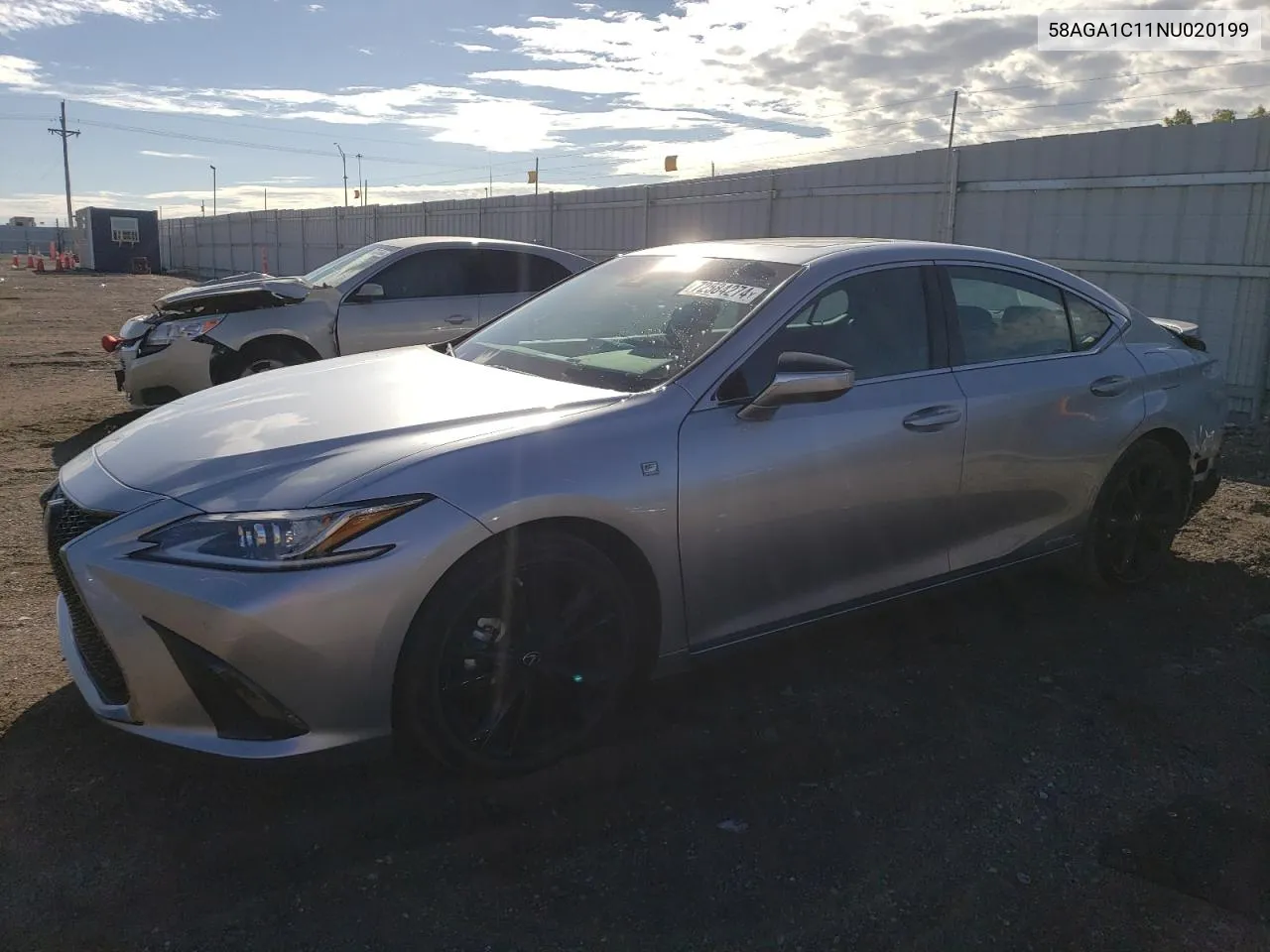 2022 Lexus Es 300H Base VIN: 58AGA1C11NU020199 Lot: 72584274