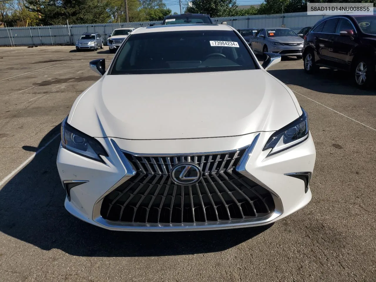 2022 Lexus Es 250 Base VIN: 58AD11D14NU008856 Lot: 73984234