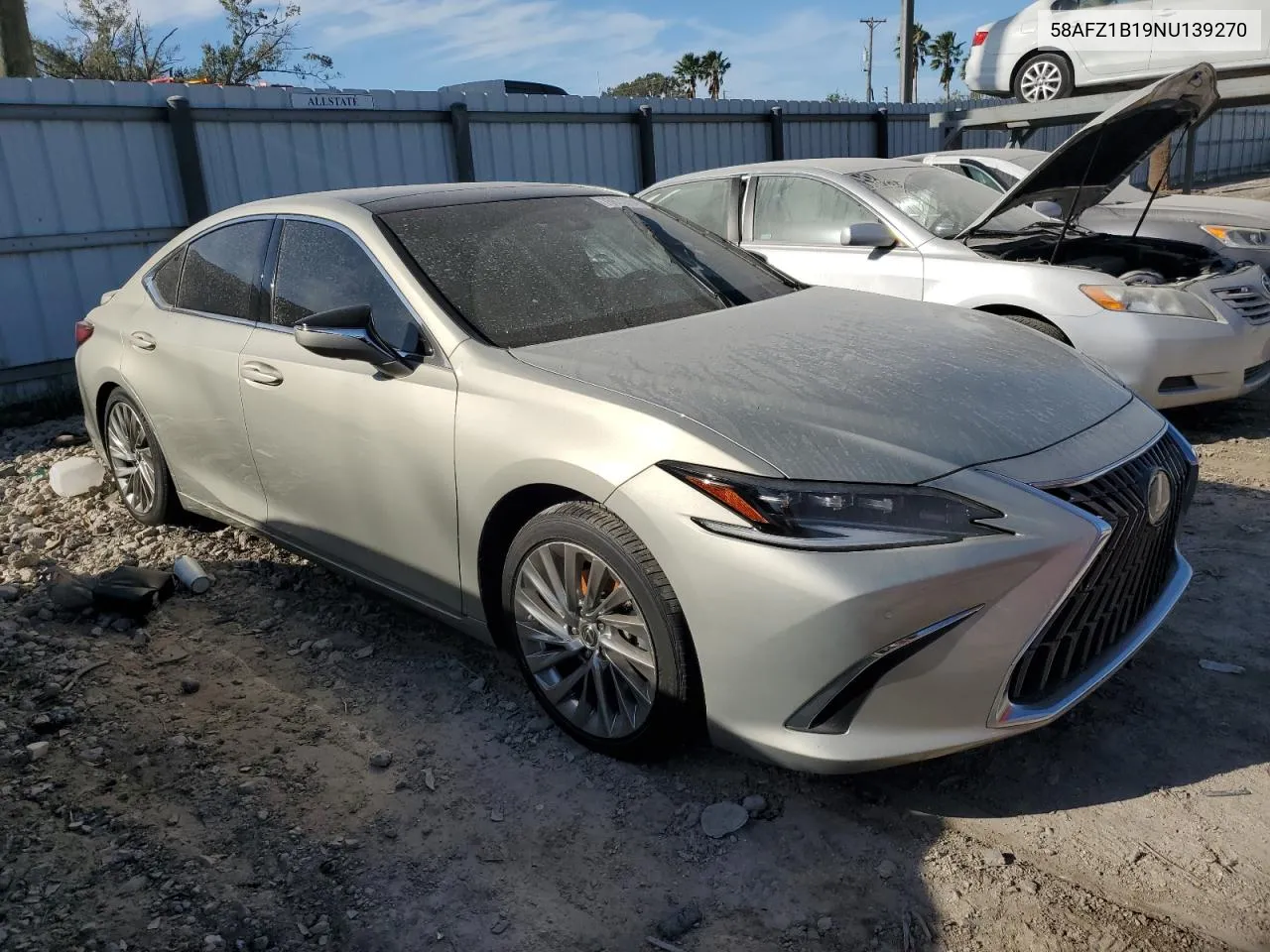 2022 Lexus Es 350 Base VIN: 58AFZ1B19NU139270 Lot: 76673754