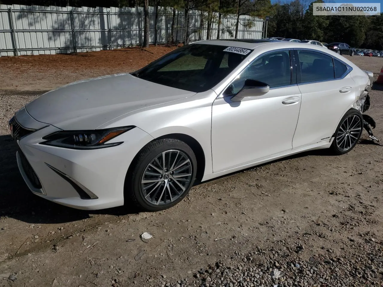 2022 Lexus Es 300H Base VIN: 58ADA1C11NU020268 Lot: 80244864