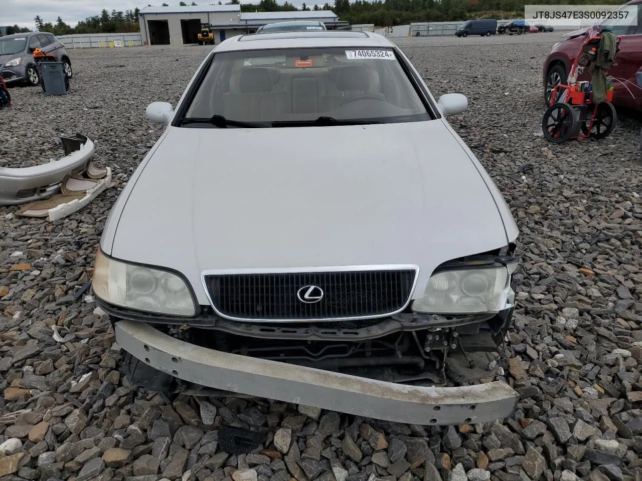 1995 Lexus Gs 300 VIN: JT8JS47E3S0092357 Lot: 74065324