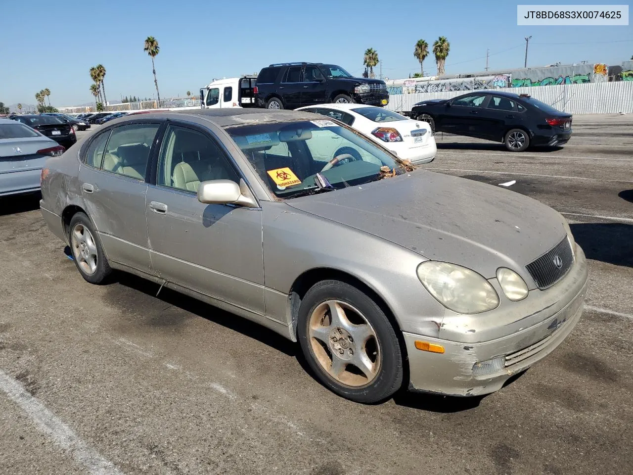 1999 Lexus Gs 300 VIN: JT8BD68S3X0074625 Lot: 70134984