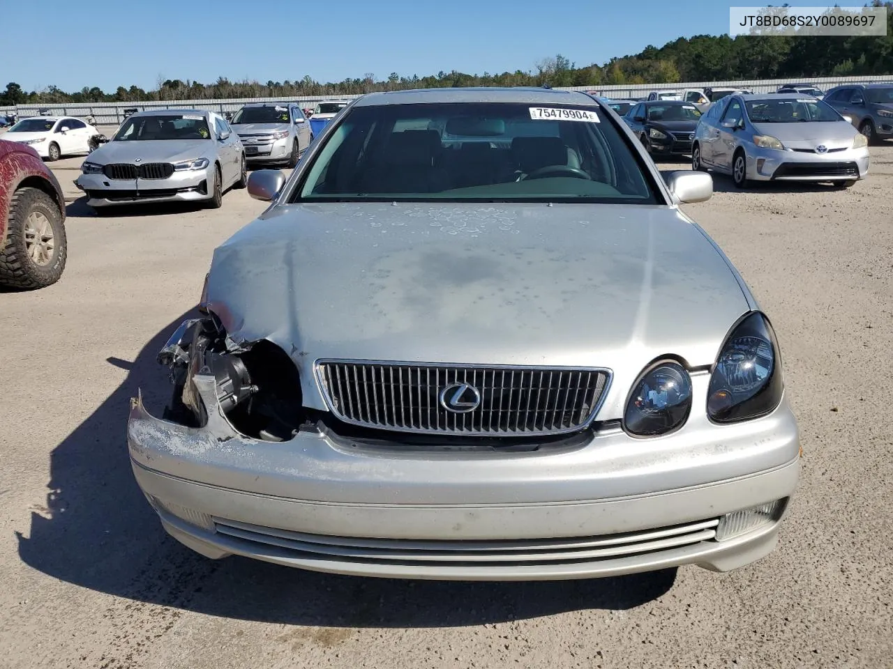 2000 Lexus Gs 300 VIN: JT8BD68S2Y0089697 Lot: 75479904