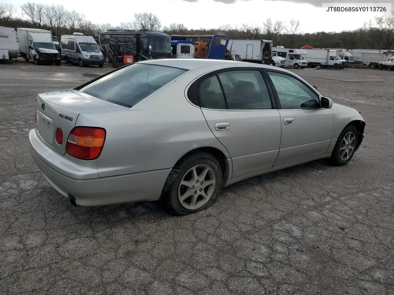 2000 Lexus Gs 300 VIN: JT8BD68S6Y0113726 Lot: 79517114