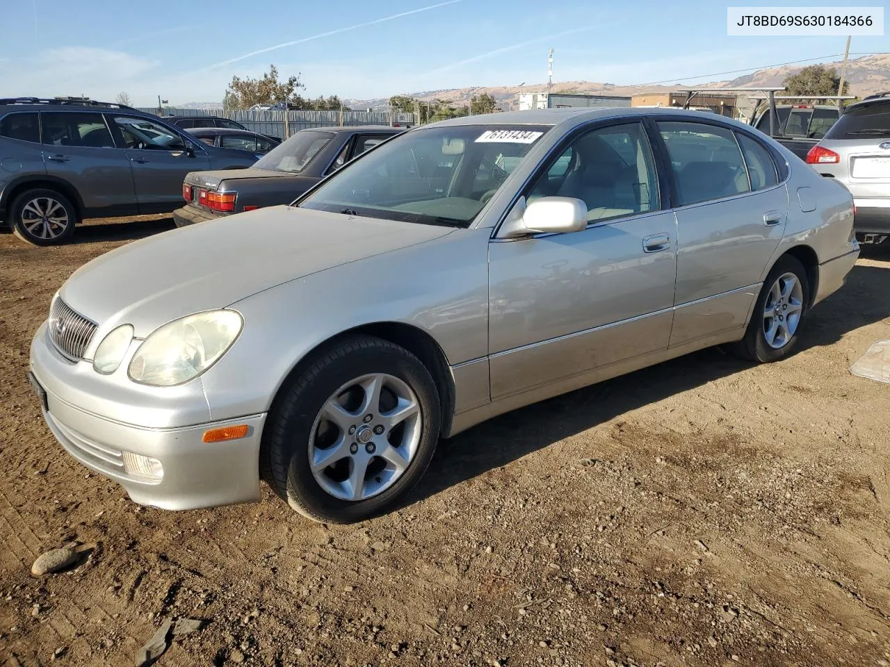 2003 Lexus Gs 300 VIN: JT8BD69S630184366 Lot: 76131434