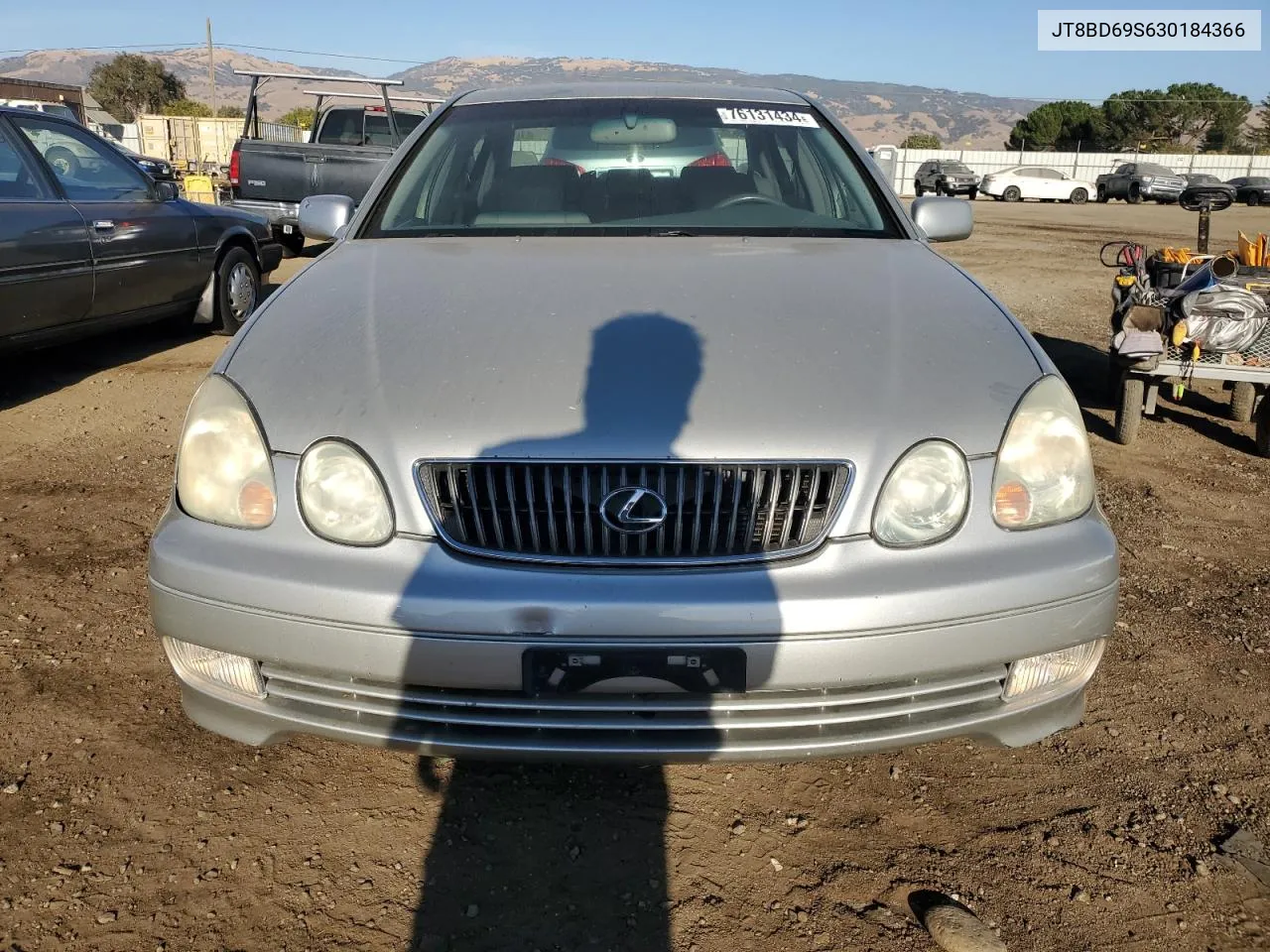 2003 Lexus Gs 300 VIN: JT8BD69S630184366 Lot: 76131434