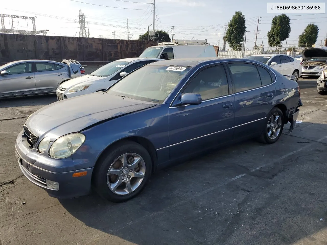 2003 Lexus Gs 300 VIN: JT8BD69S630186988 Lot: 76738944