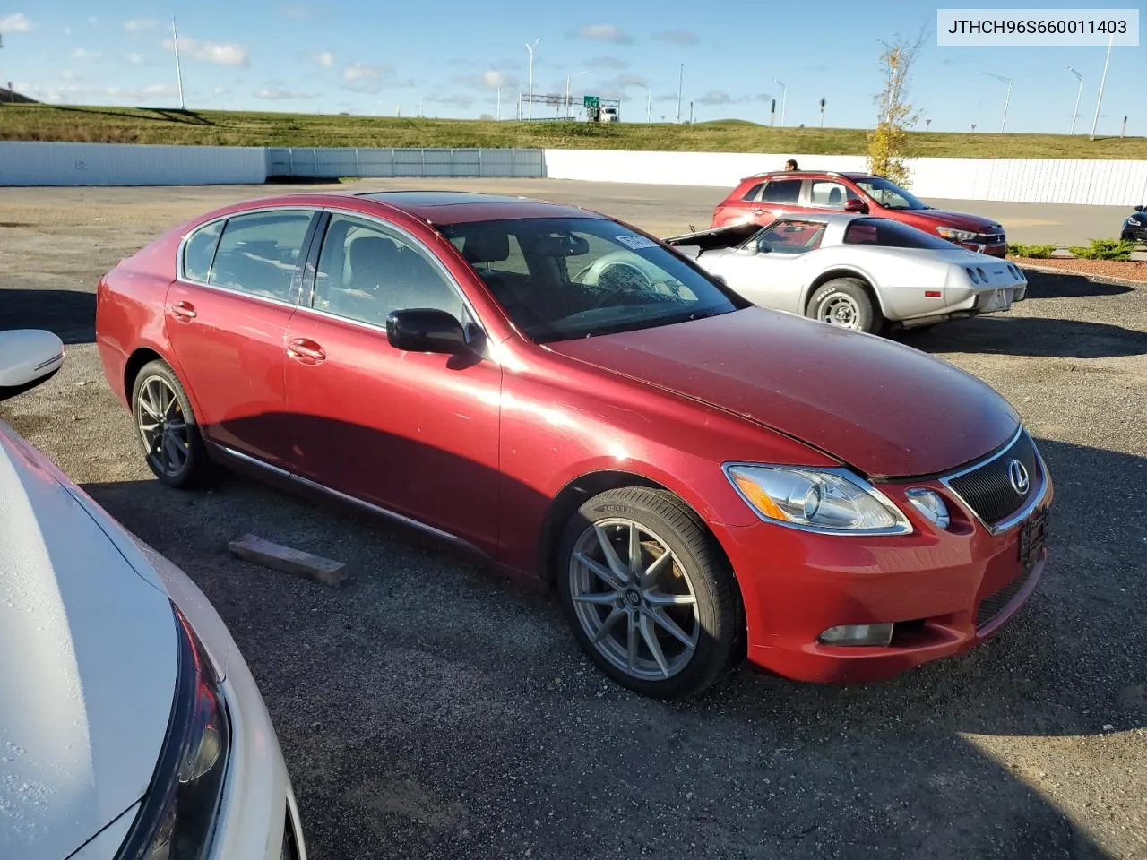 2006 Lexus Gs 300 VIN: JTHCH96S660011403 Lot: 75747174