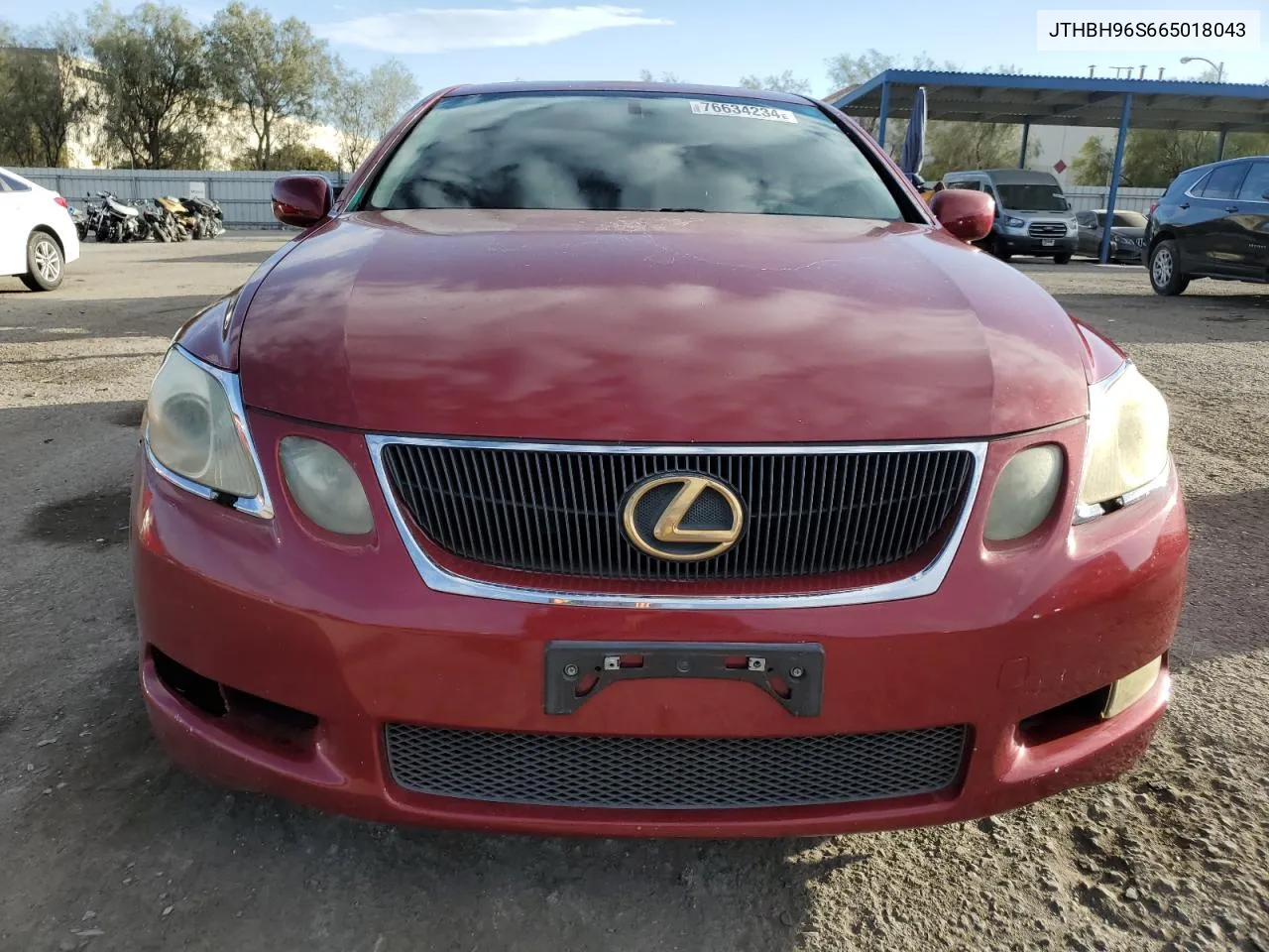 2006 Lexus Gs 300 VIN: JTHBH96S665018043 Lot: 76634234