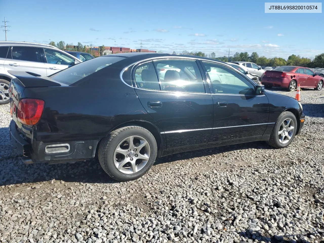 2002 Lexus Gs 430 VIN: JT8BL69S820010574 Lot: 74808884