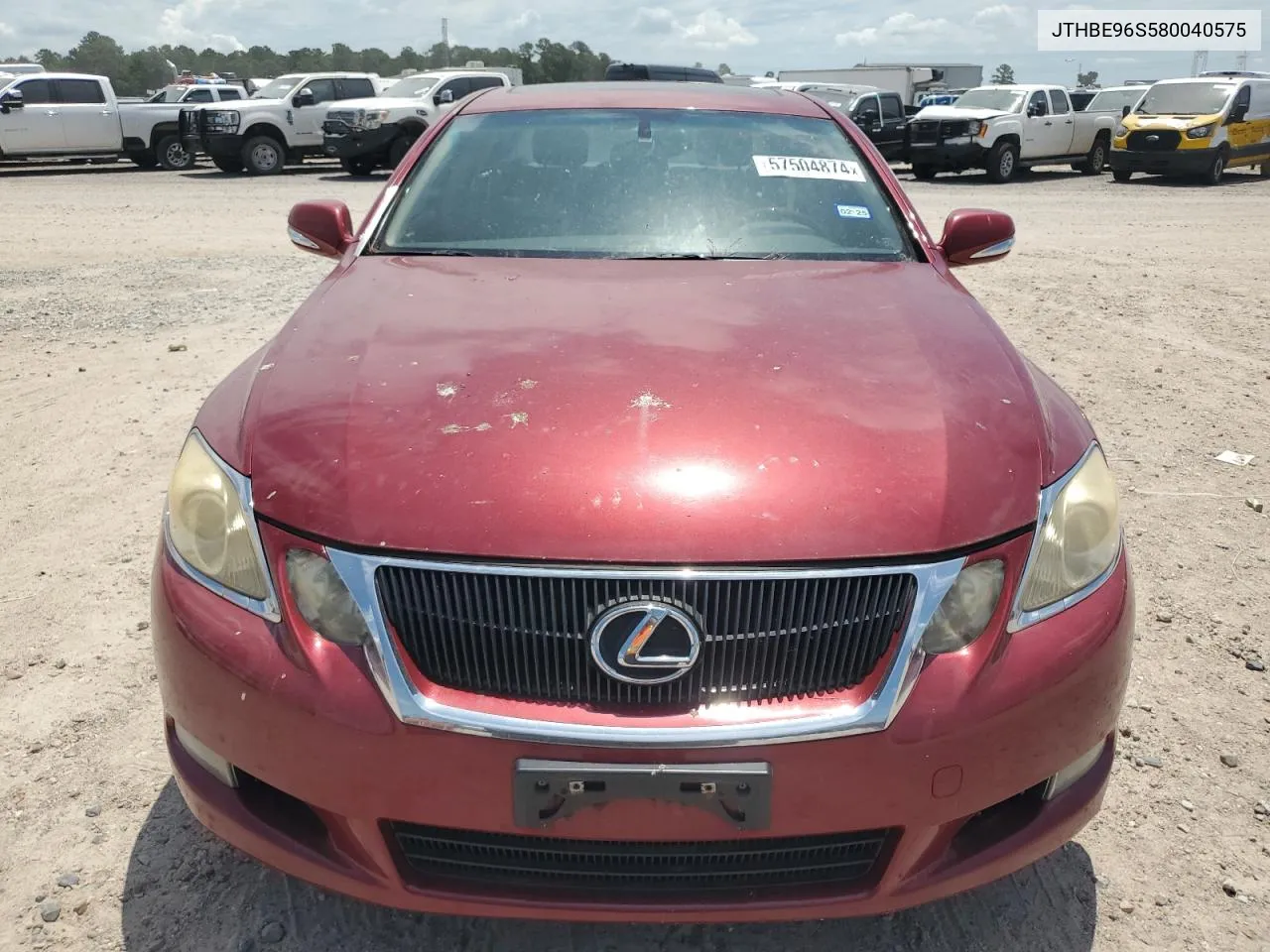 2008 Lexus Gs 350 VIN: JTHBE96S580040575 Lot: 57504874