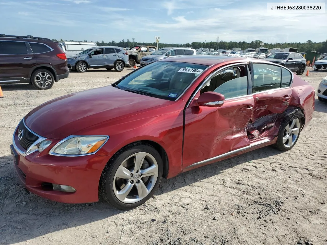 2008 Lexus Gs 350 VIN: JTHBE96S280038220 Lot: 69201904