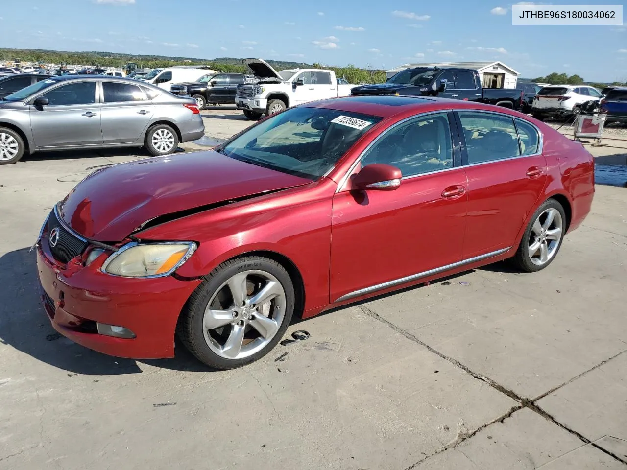 2008 Lexus Gs 350 VIN: JTHBE96S180034062 Lot: 72359674