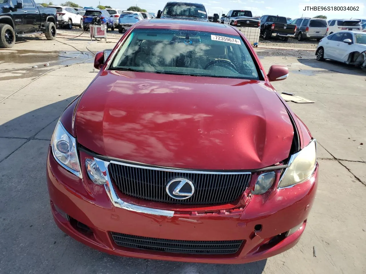 2008 Lexus Gs 350 VIN: JTHBE96S180034062 Lot: 72359674