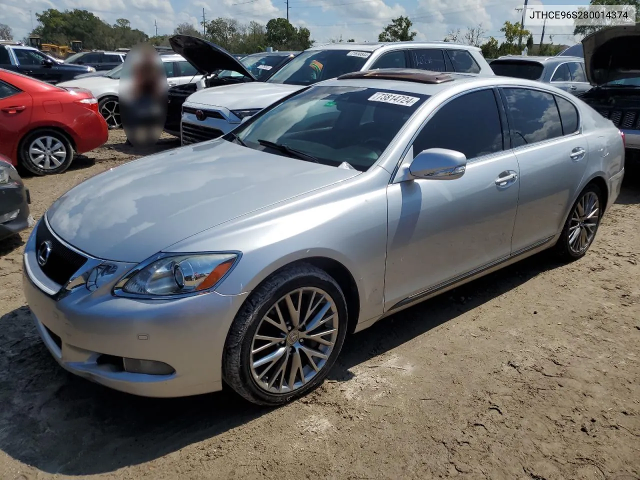 JTHCE96S280014374 2008 Lexus Gs 350