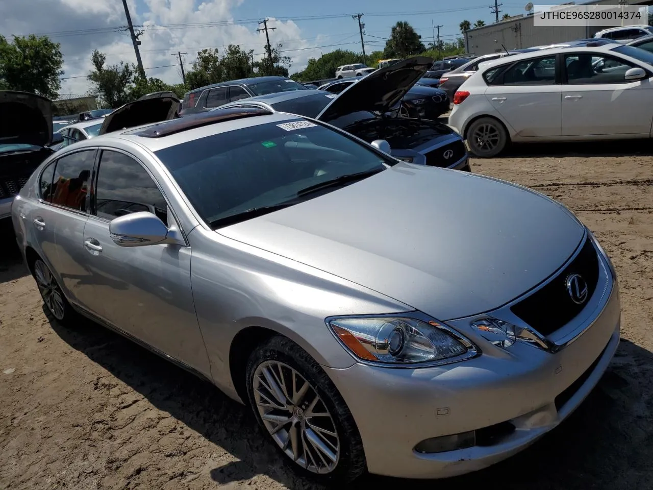 JTHCE96S280014374 2008 Lexus Gs 350