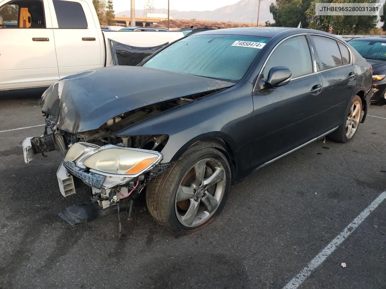 2008 Lexus Gs 350 VIN: JTHBE96S280031381 Lot: 74858474