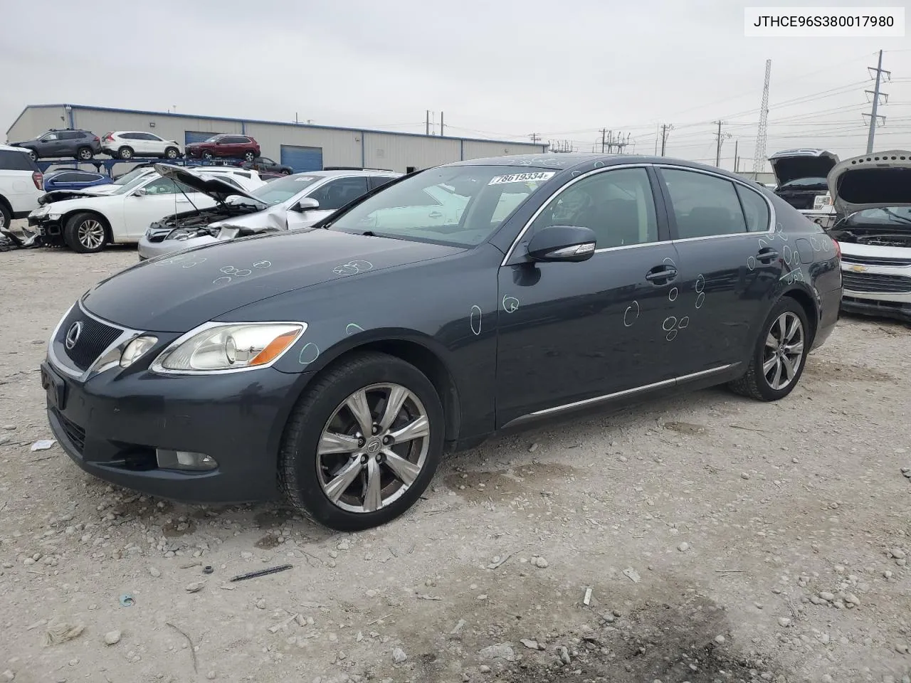 2008 Lexus Gs 350 VIN: JTHCE96S380017980 Lot: 78619334