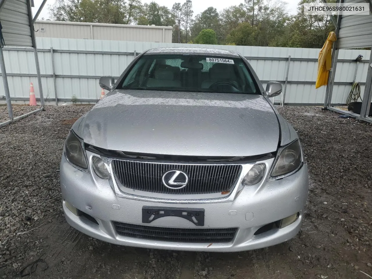 2008 Lexus Gs 350 VIN: JTHCE96S980021631 Lot: 80751564