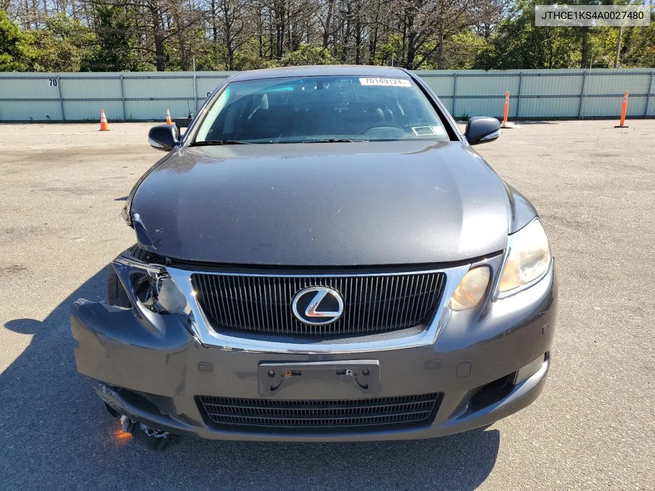 2010 Lexus Gs 350 VIN: JTHCE1KS4A0027480 Lot: 70149124