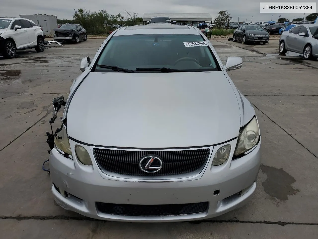 2011 Lexus Gs 350 VIN: JTHBE1KS3B0052884 Lot: 72534964