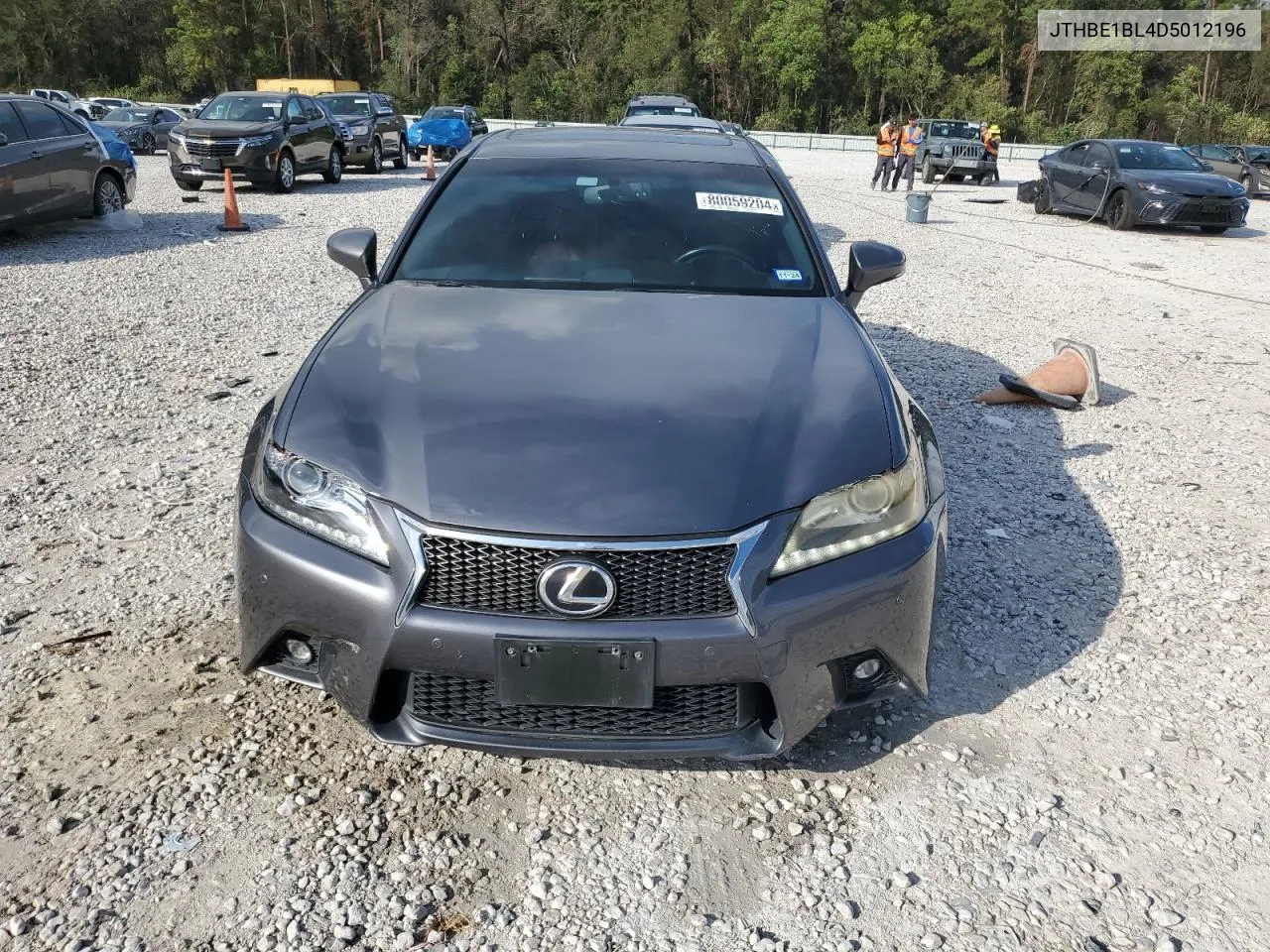 2013 Lexus Gs 350 VIN: JTHBE1BL4D5012196 Lot: 80059204