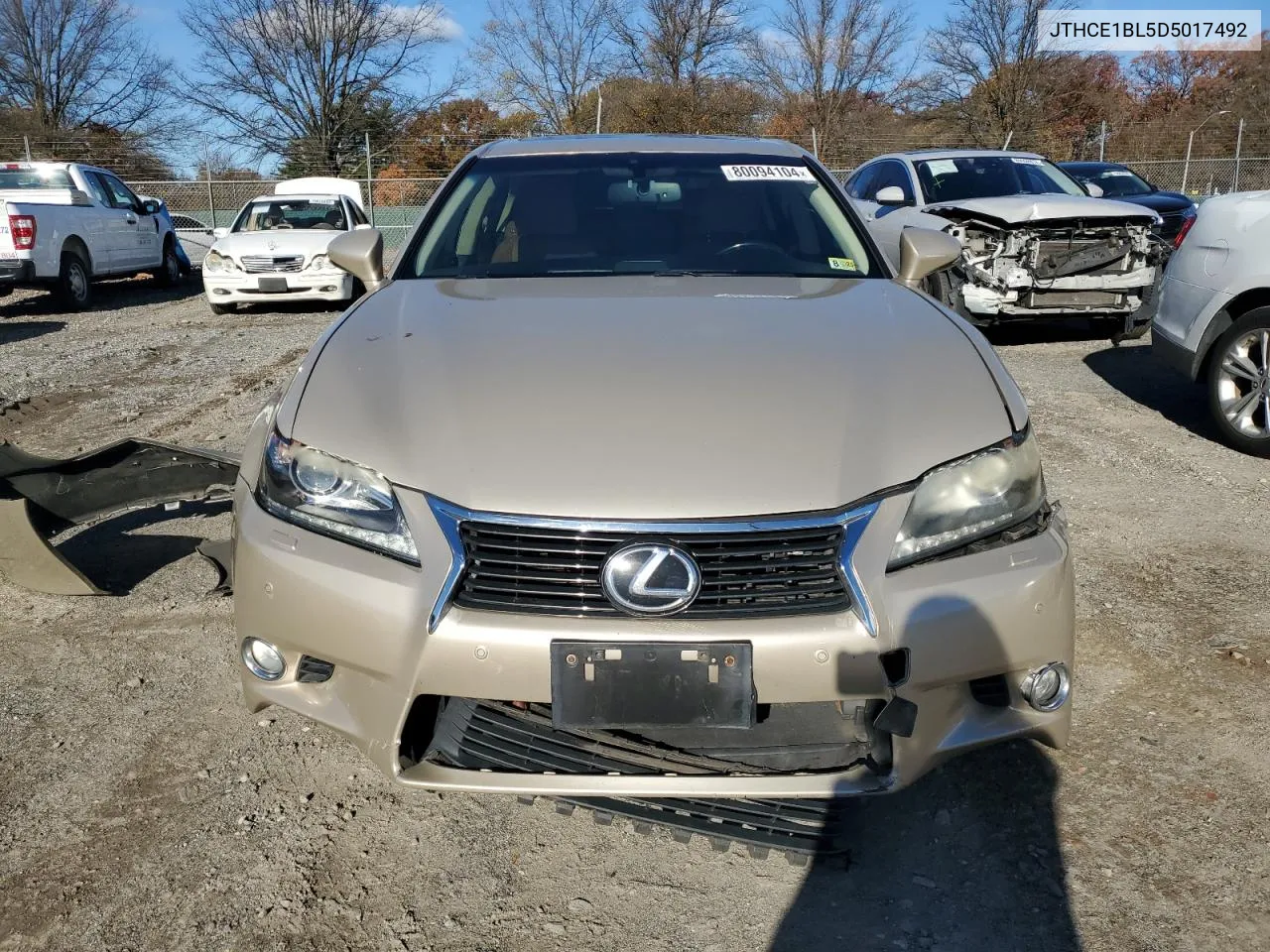 2013 Lexus Gs 350 VIN: JTHCE1BL5D5017492 Lot: 80094104