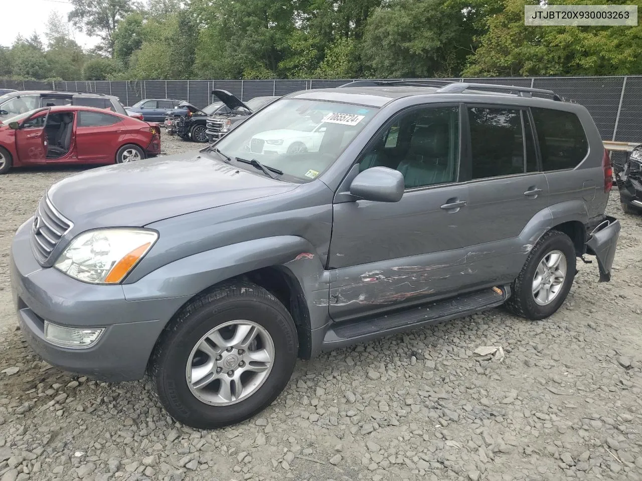 2003 Lexus Gx 470 VIN: JTJBT20X930003263 Lot: 70655724