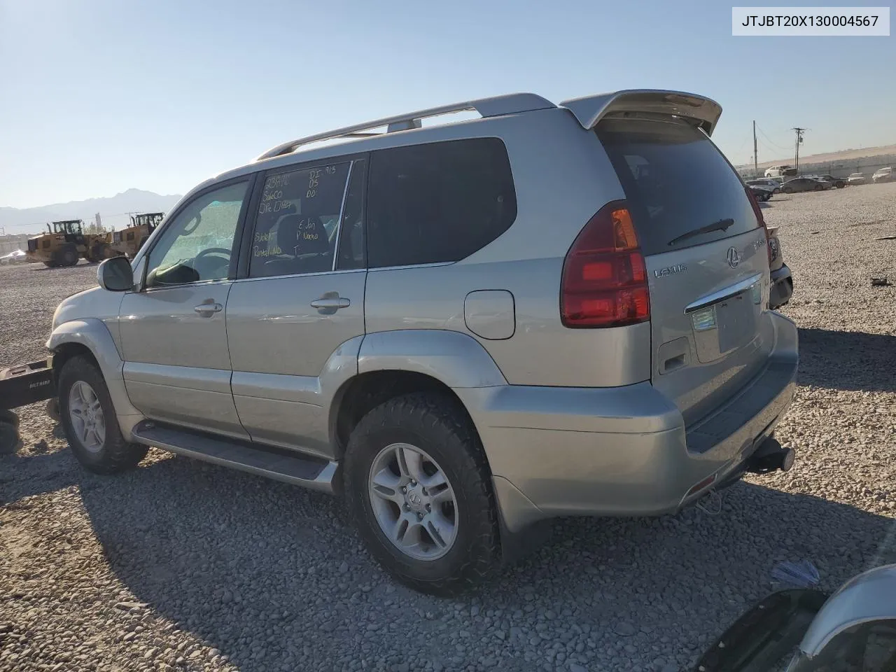 2003 Lexus Gx 470 VIN: JTJBT20X130004567 Lot: 70737524