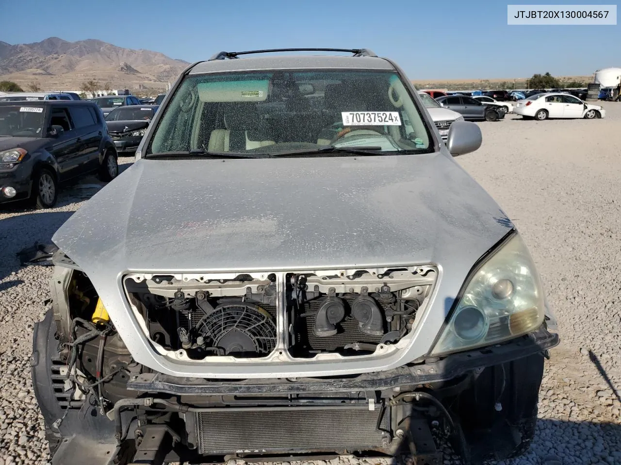 2003 Lexus Gx 470 VIN: JTJBT20X130004567 Lot: 70737524