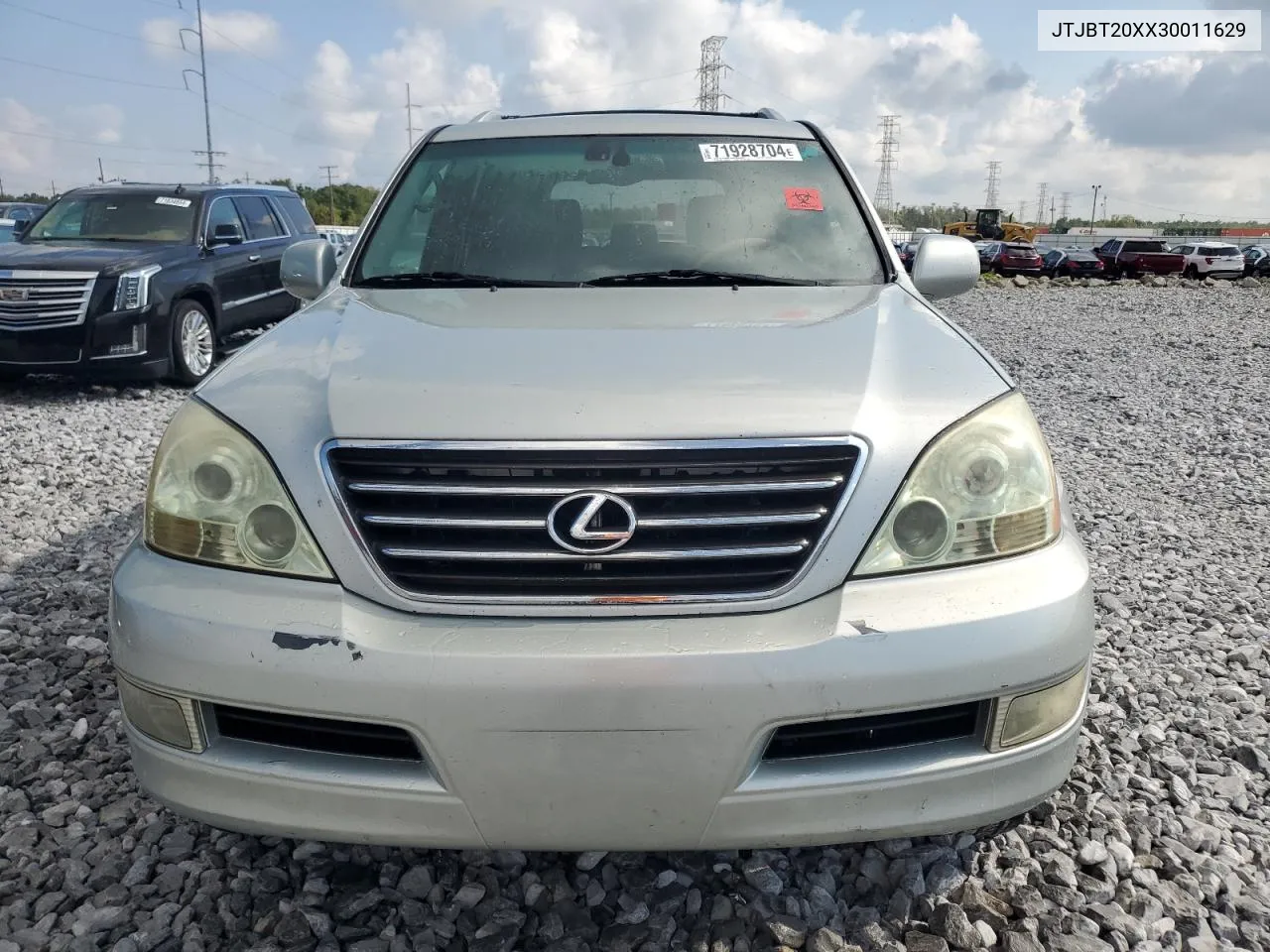 2003 Lexus Gx 470 VIN: JTJBT20XX30011629 Lot: 71928704