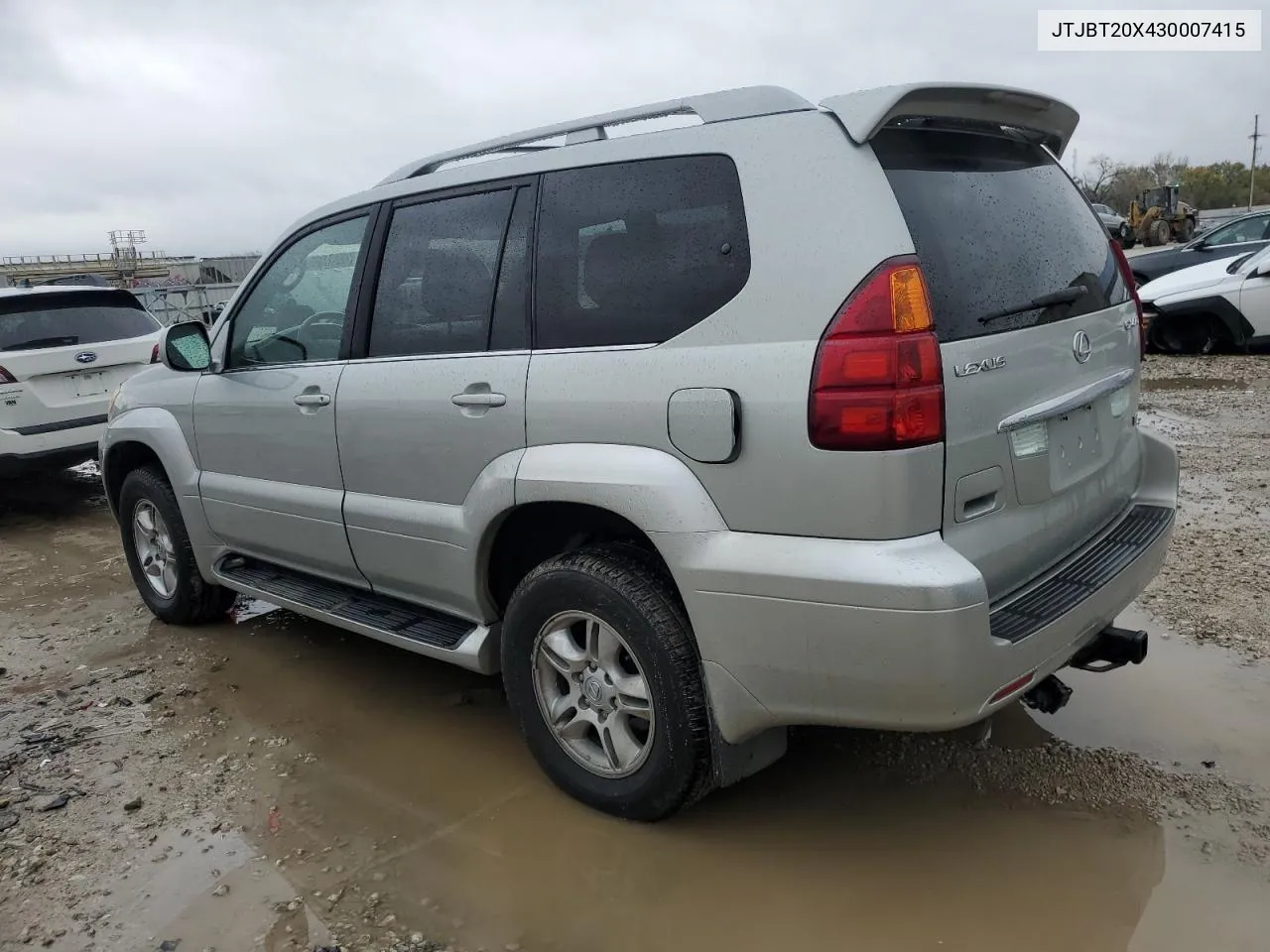 2003 Lexus Gx 470 VIN: JTJBT20X430007415 Lot: 80485654