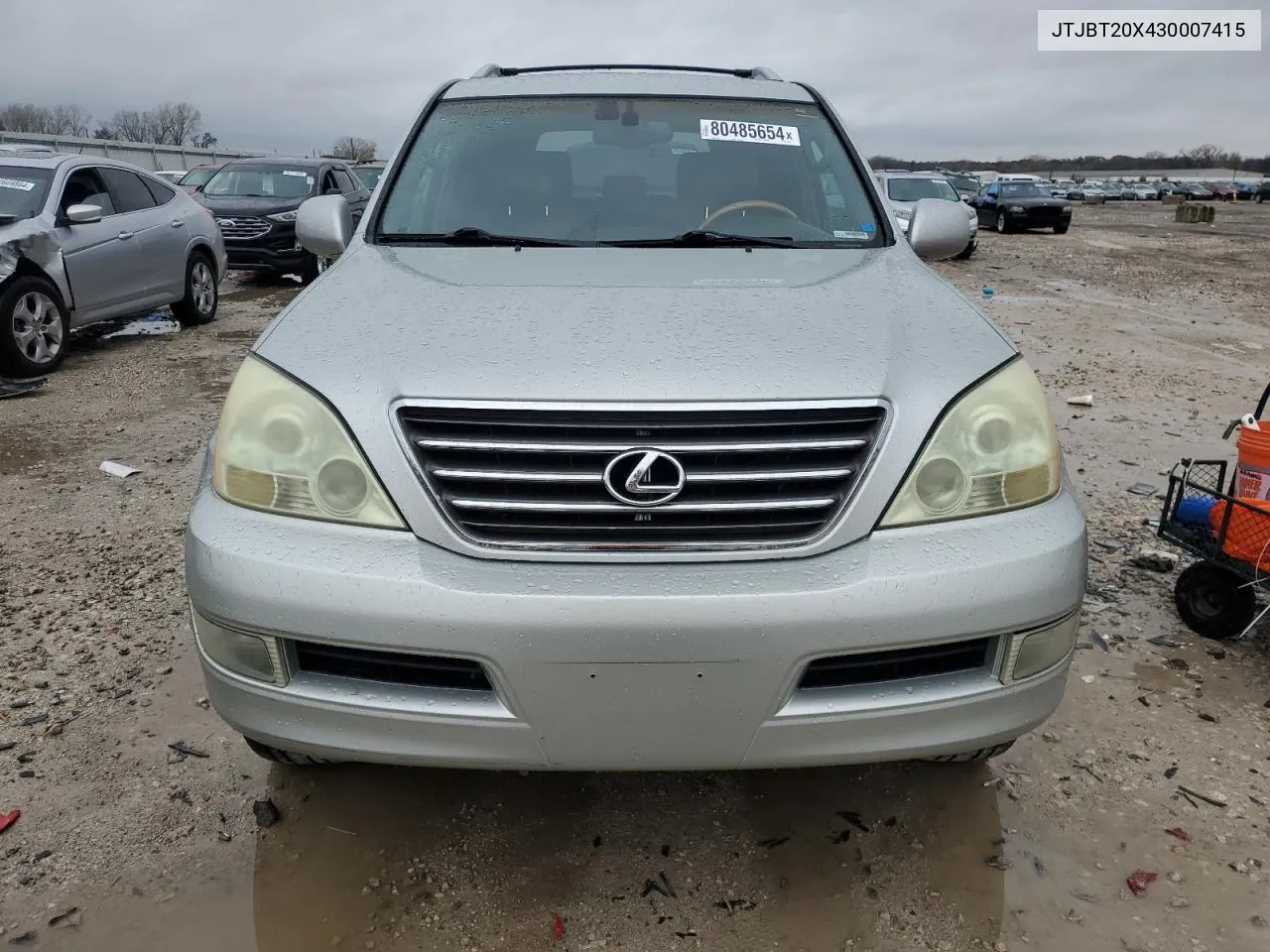 2003 Lexus Gx 470 VIN: JTJBT20X430007415 Lot: 80485654