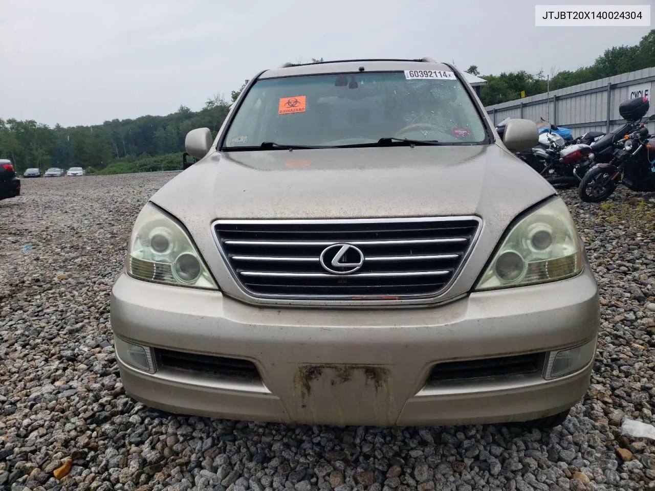 2004 Lexus Gx 470 VIN: JTJBT20X140024304 Lot: 60392114