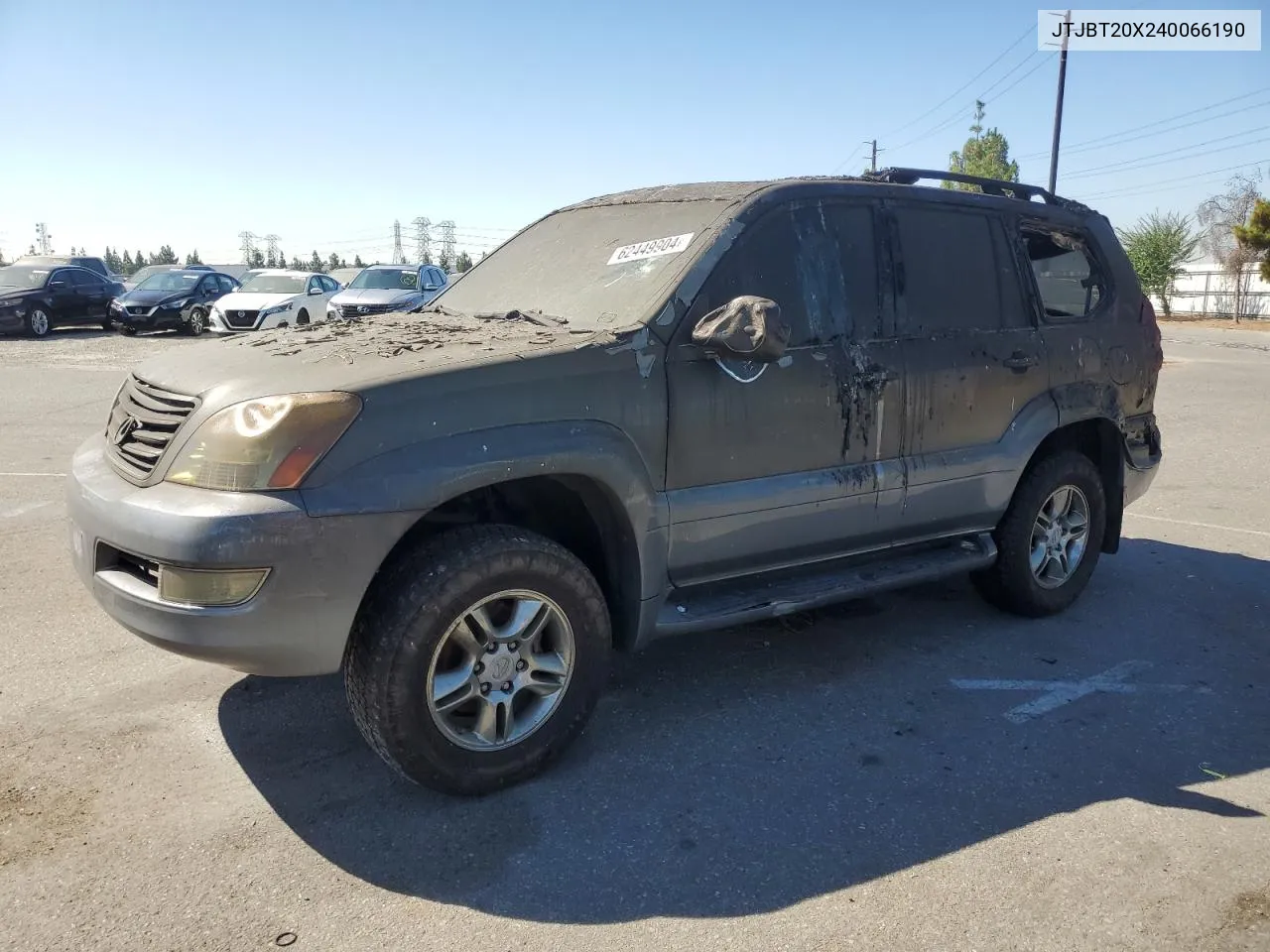 2004 Lexus Gx 470 VIN: JTJBT20X240066190 Lot: 62449904