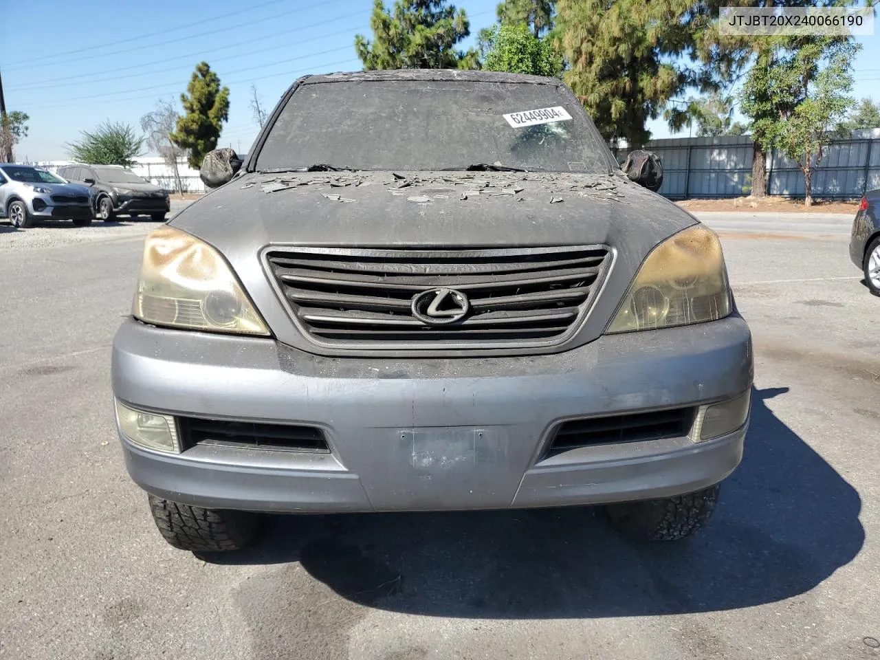 2004 Lexus Gx 470 VIN: JTJBT20X240066190 Lot: 62449904