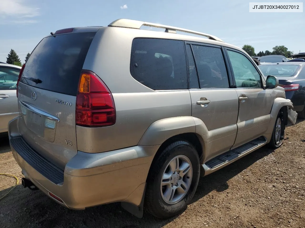 2004 Lexus Gx 470 VIN: JTJBT20X340027012 Lot: 66311854