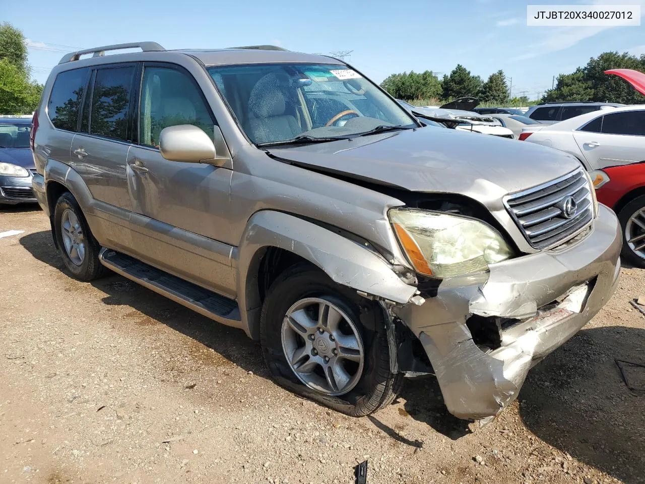 2004 Lexus Gx 470 VIN: JTJBT20X340027012 Lot: 66311854