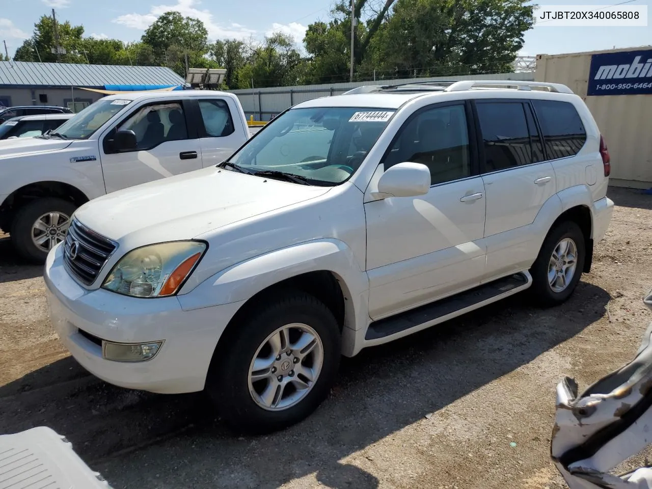 2004 Lexus Gx 470 VIN: JTJBT20X340065808 Lot: 67744444